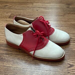 Saddle Shoes vintage retro Classic Red and White Leather eclectic cottagecore